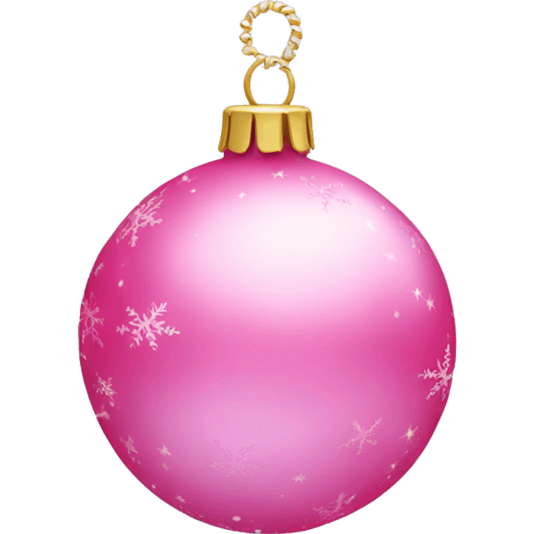 Pink Christmas ornament coquette  emoji