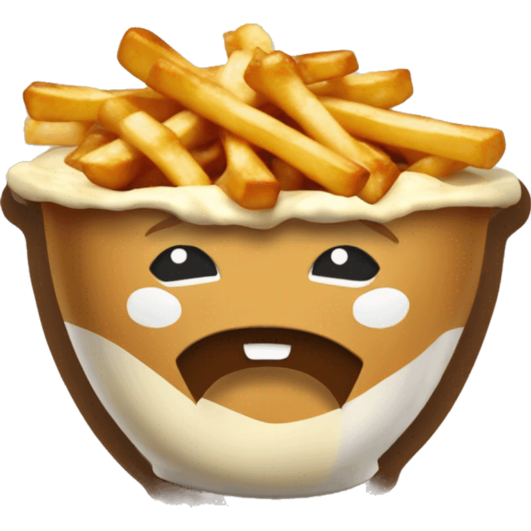 Poutine qui mange une poutine  emoji