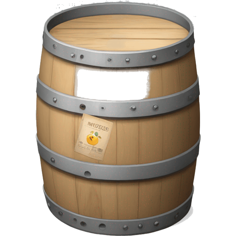 barrel labeled "microplastic" emoji