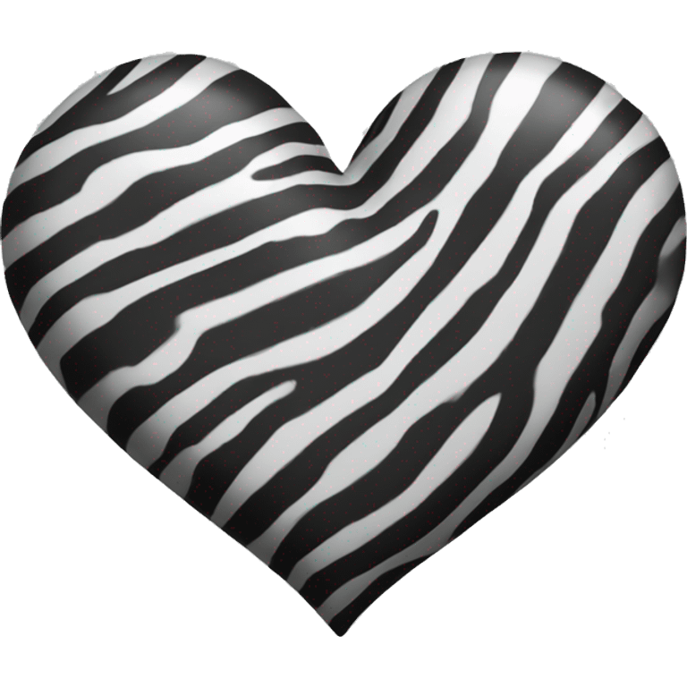 Zebra striped heart emoji