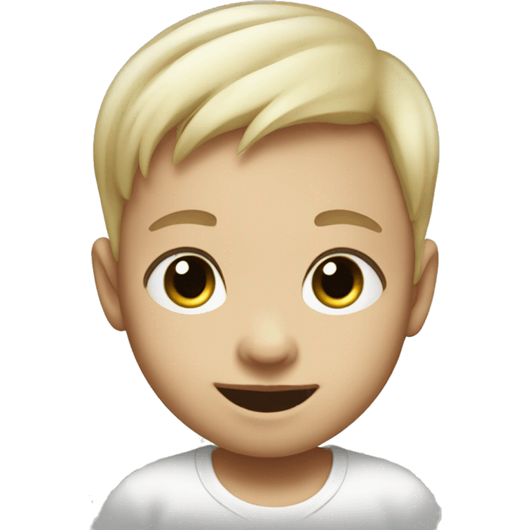 Cute white baby boy emoji