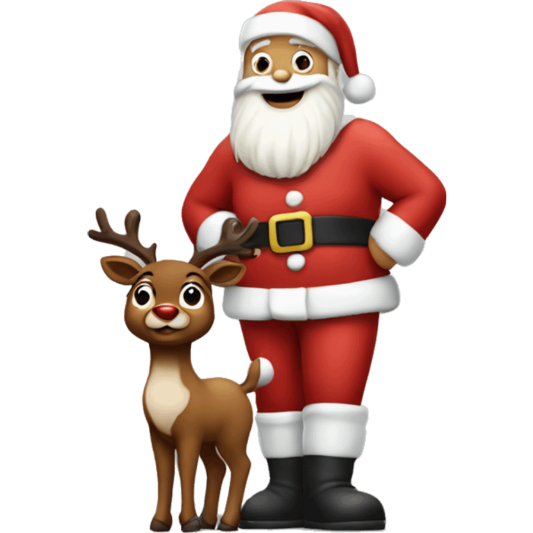 Santa with Rudolph emoji