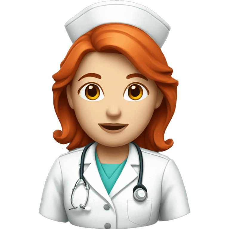 red head nurse  emoji