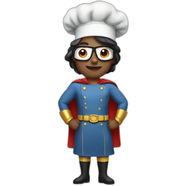 Chief cook dressed as a super hero emoji