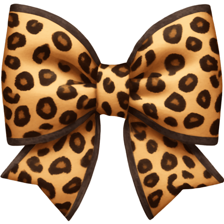 leopard print bow emoji