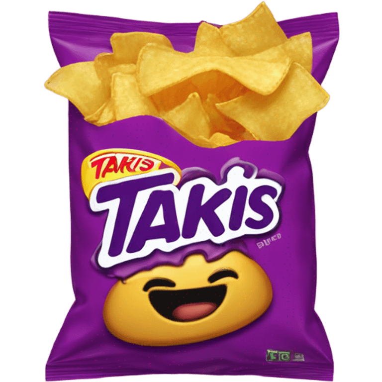 takis chips bag with pink bow on it emoji