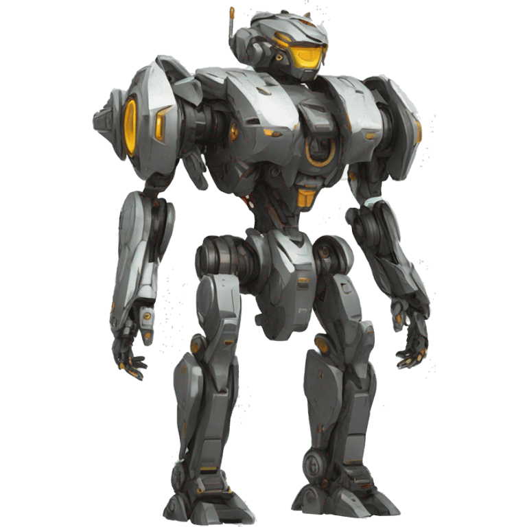 Futuristic mechanical lombax-mecha full body emoji