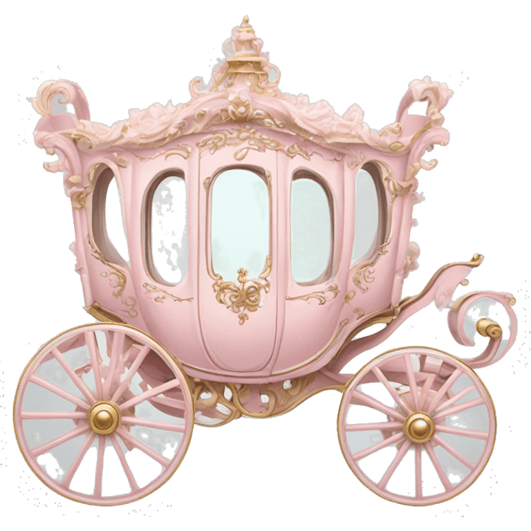 Rococo carriage pale pink emoji