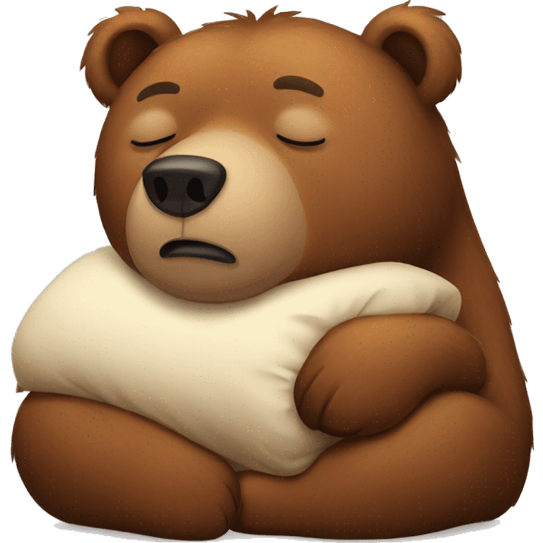 a brown bear sleepy emoji