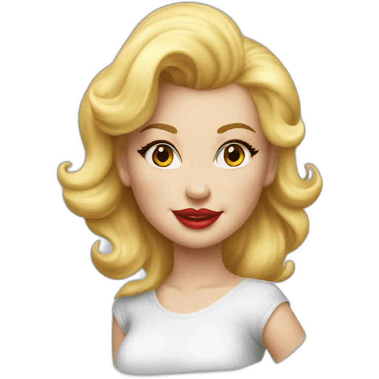 pin up blond moto emoji