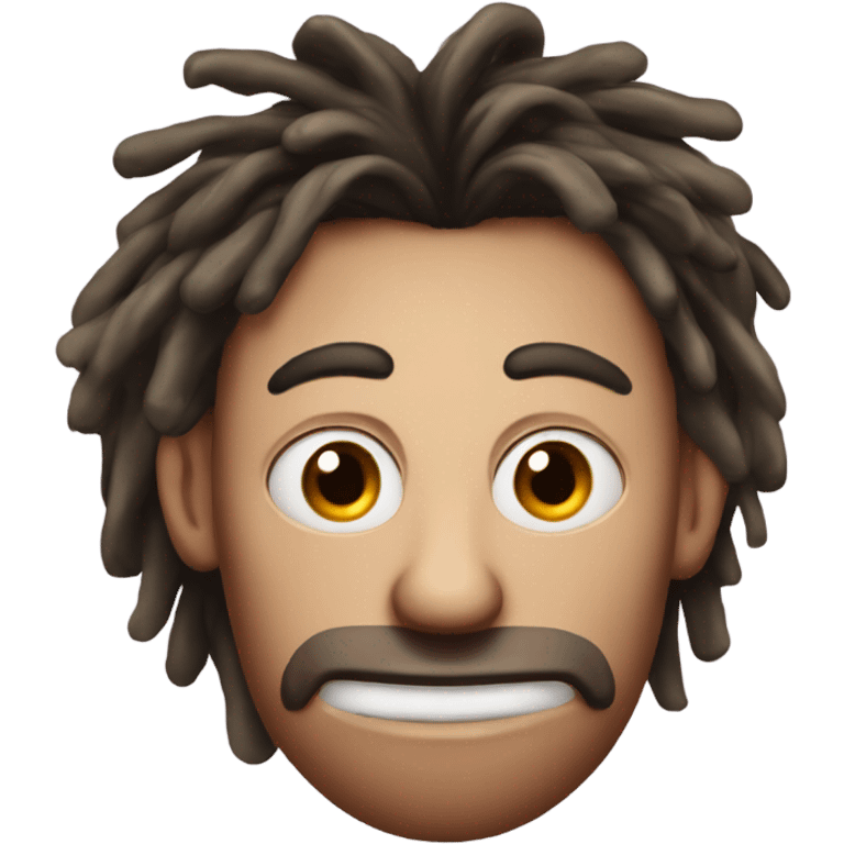 guy with one eye, a big nose, and one long pointy red dreadlock in the middle  emoji