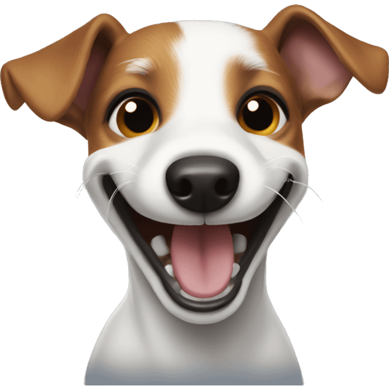 Jack russel Terrier laughing  emoji