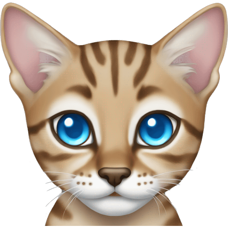 Lynx bengal cat with light Blue eyes emoji