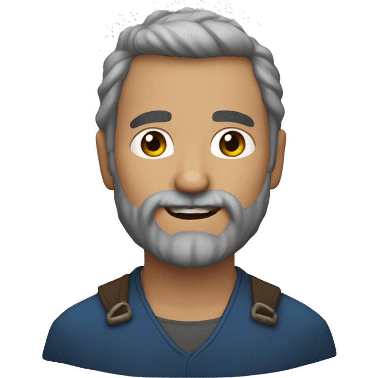 Un barbu chauve armé emoji