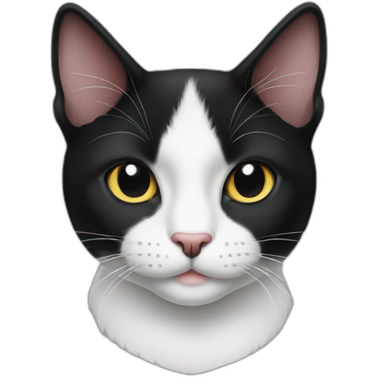 Black-and-white-tuxedo-cat emoji