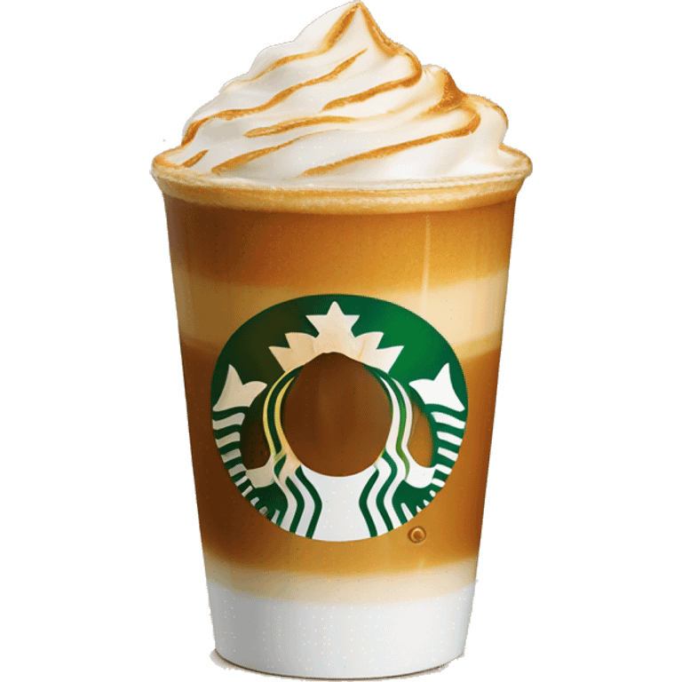 Caramel brûlée latte from Starbucks emoji