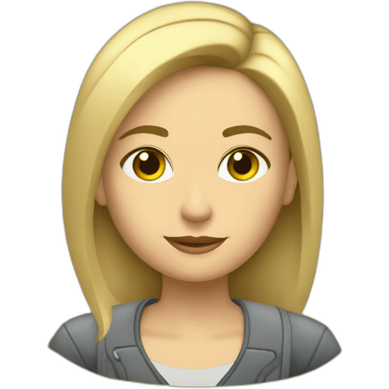 Julia rubia encima de un coche de polica emoji