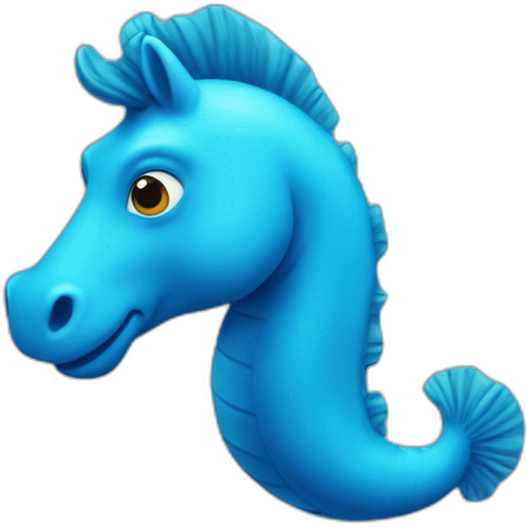 Hippocampe bleu emoji