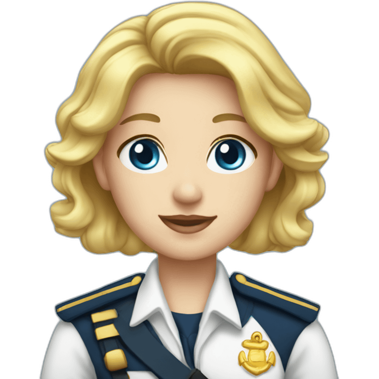 female boat captain blonde blue eyes old emoji