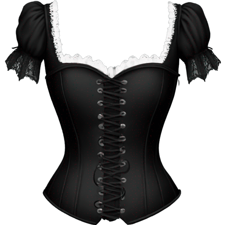 gothic black long sleeve corset emoji