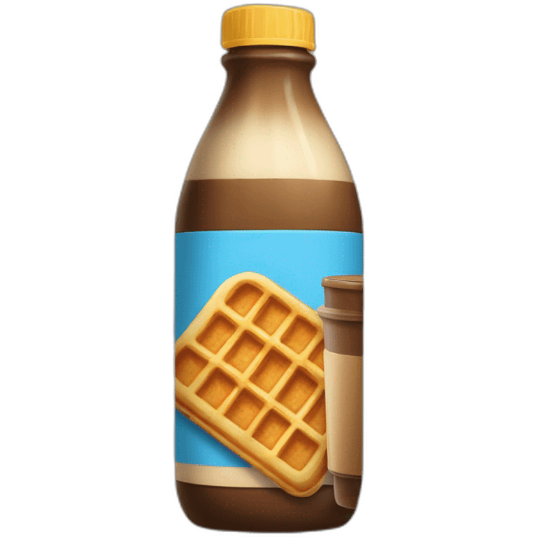 Blue bottle coffee and a waffle emoji