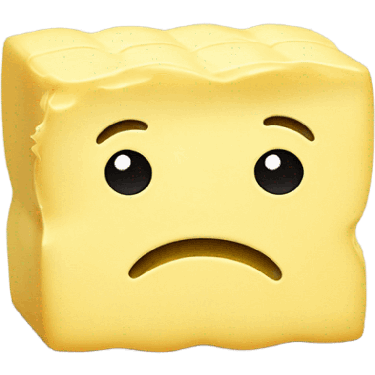 butter with arms and legs that is very sad emoji