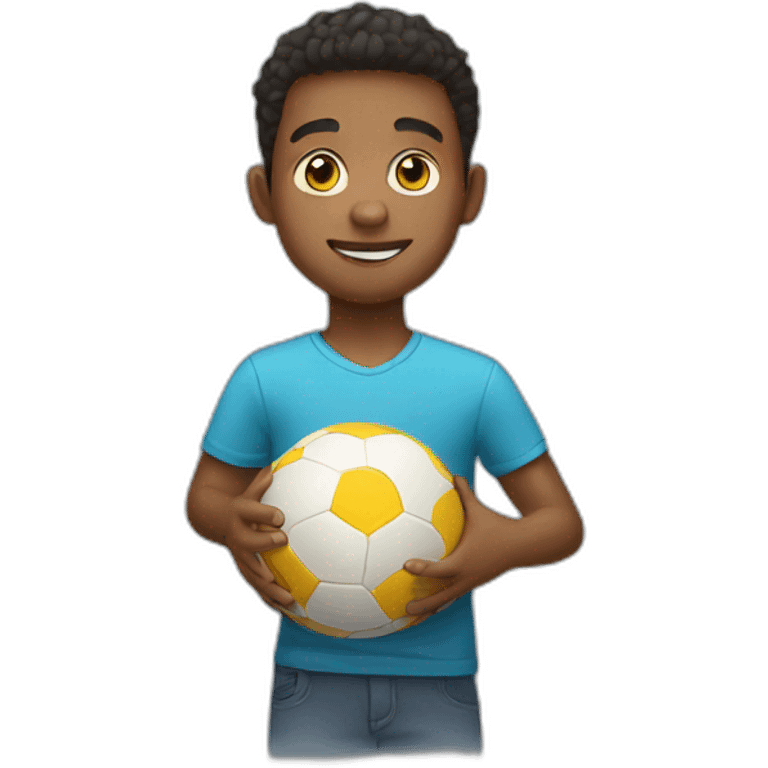 Boy holding a ball emoji