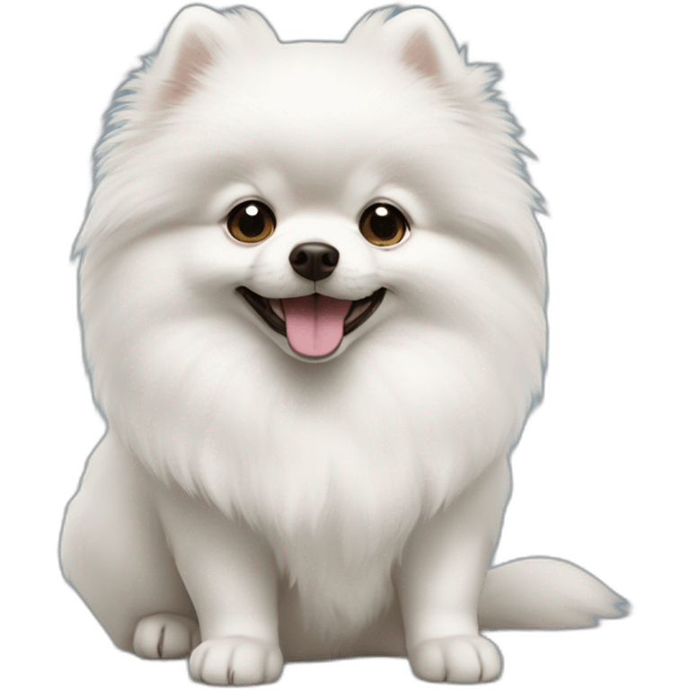 white-Pomeranian-tilt-puppy emoji