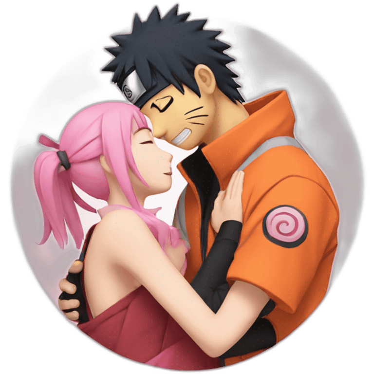 Naruto embraces sakura emoji