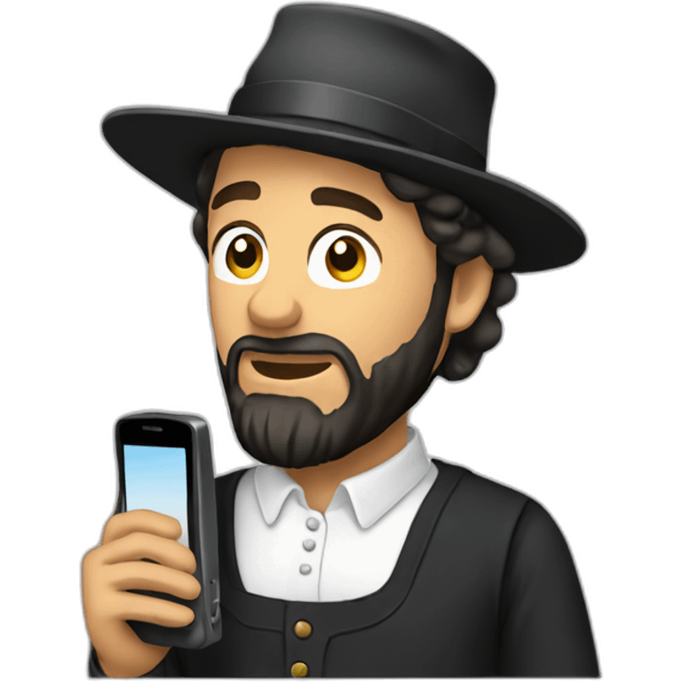 amish using a phone emoji