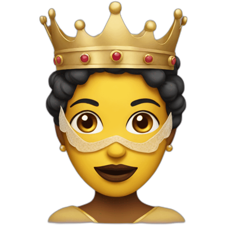 a queen wearing a mask emoji