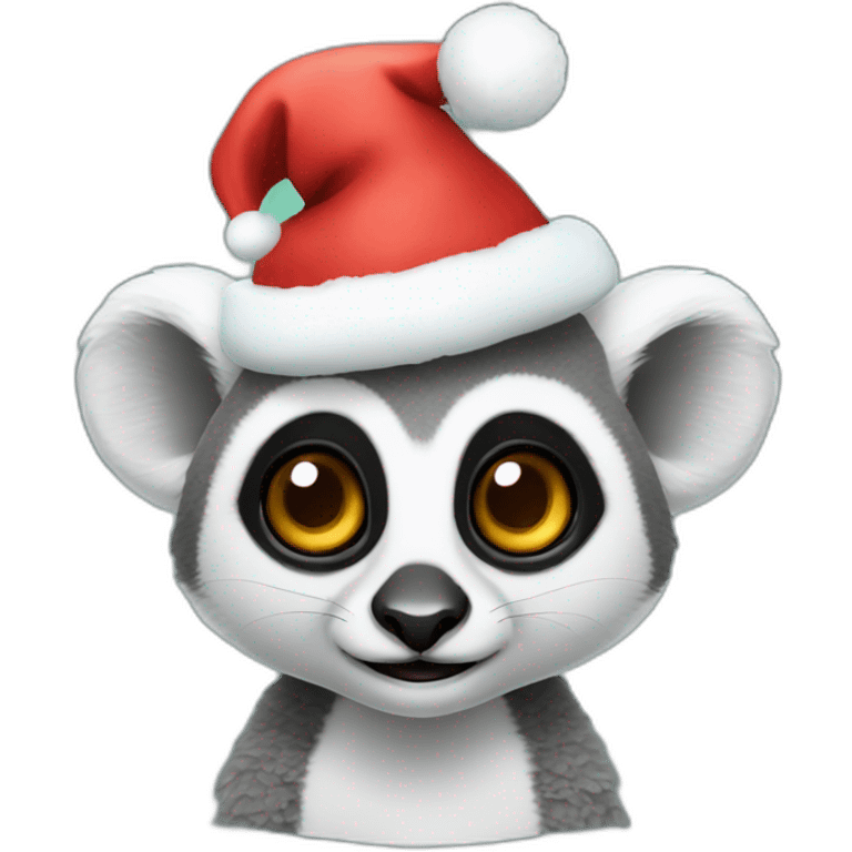 LEMUR CON GORRO DE NAVIDAD emoji