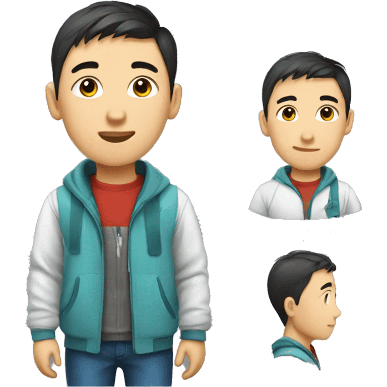 Kazakh student boy emoji