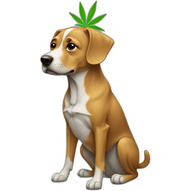 Marijuana dog emoji