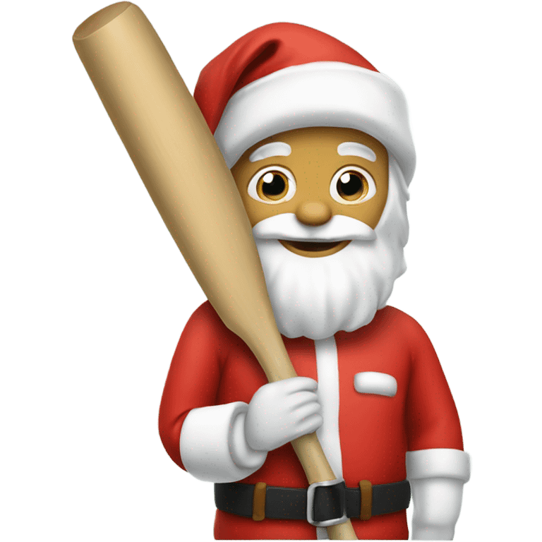 Santa with cricket bat emoji