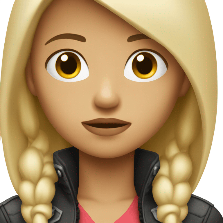 Blondie girl looking bad emoji