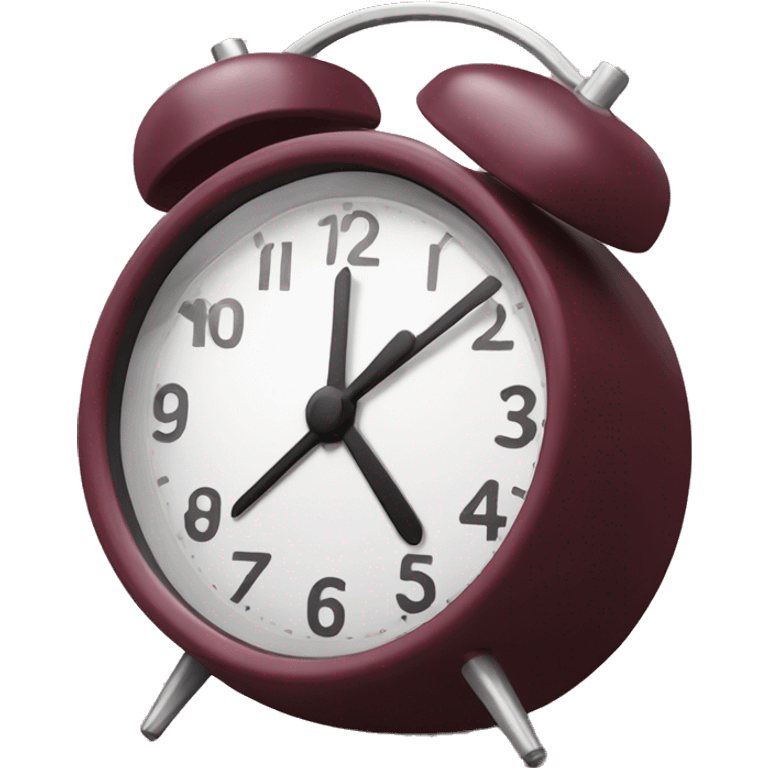 realistic alarm clock burgundy emoji