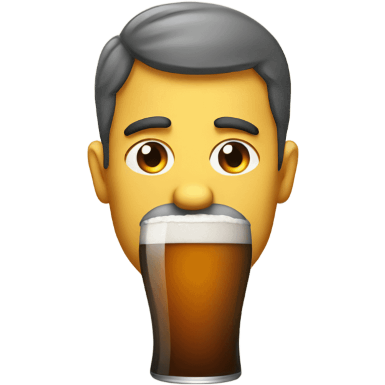 Sad beer emoji