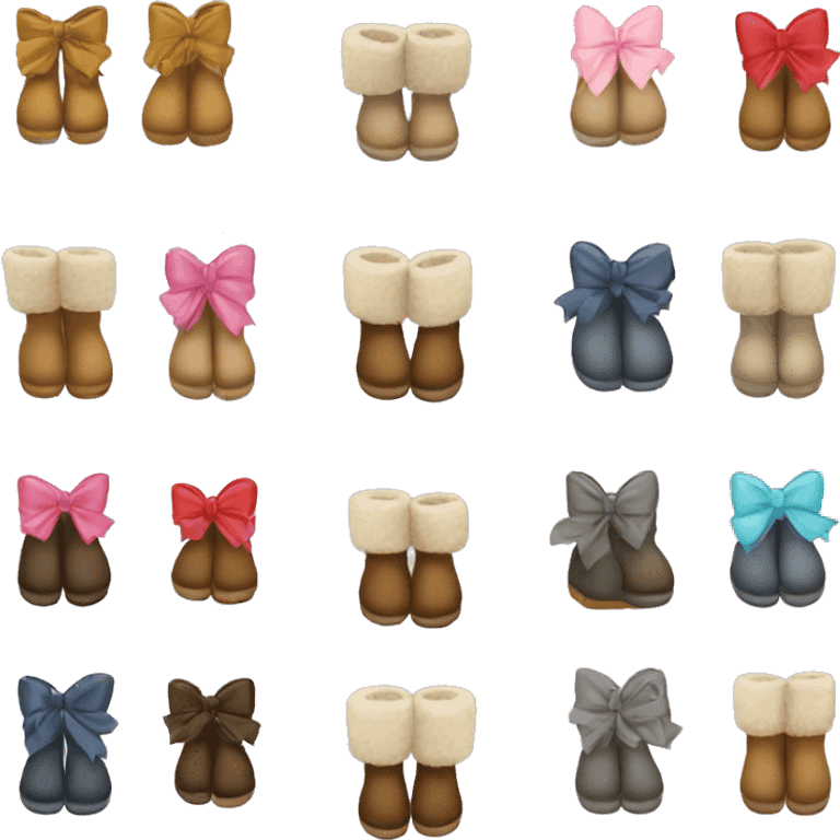 Uggs with a bow emoji