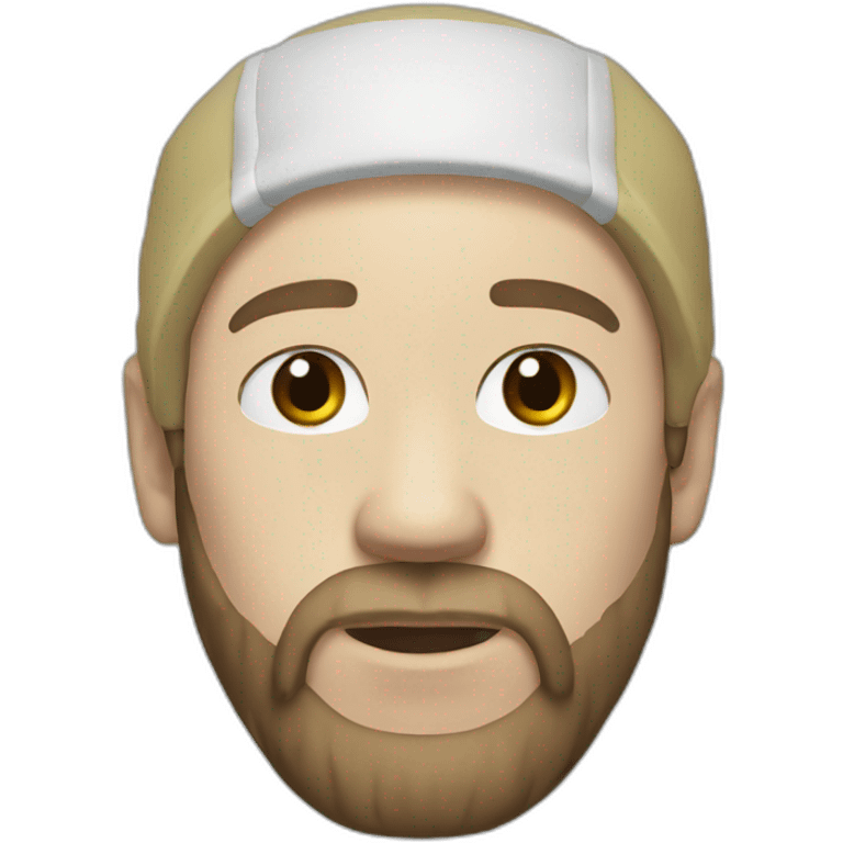 Eminem with a beard and blue eyes emoji