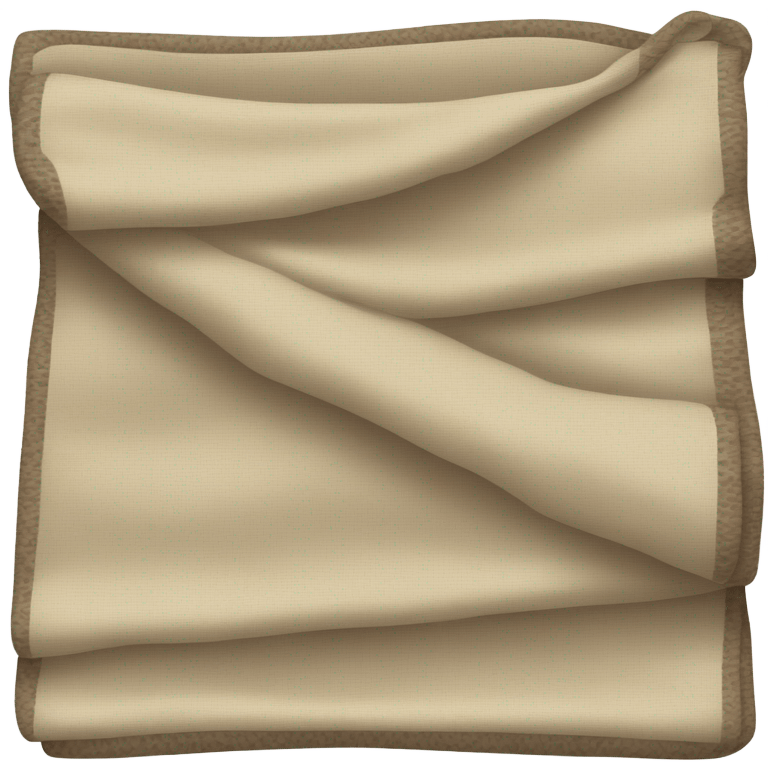 Beige and brown folded blanket emoji