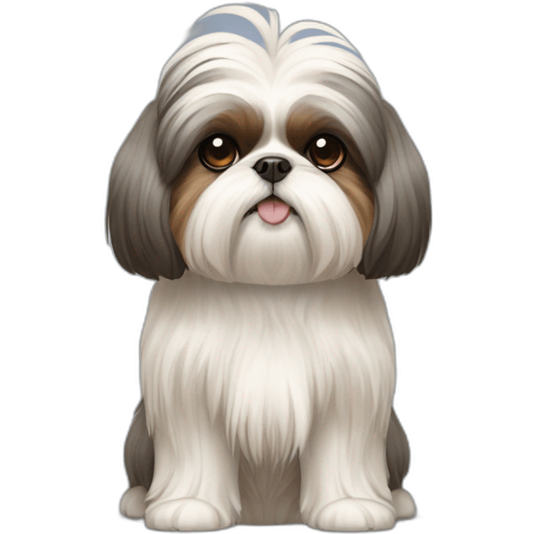 Dog Shih Tzu with long coat full-height  emoji