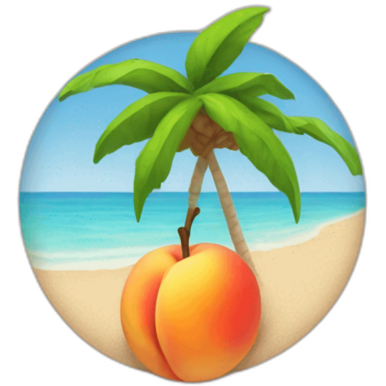 peach-on-a-beach emoji