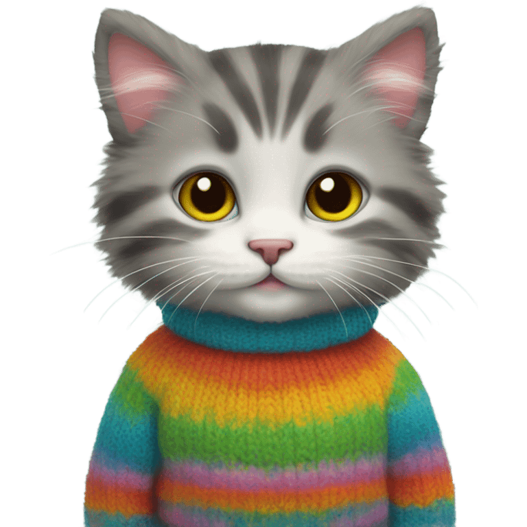 a kitten in a sweater emoji