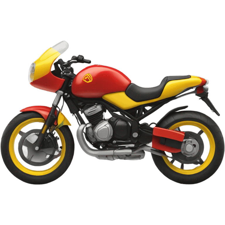 yellow and red motorcycle side view emoji