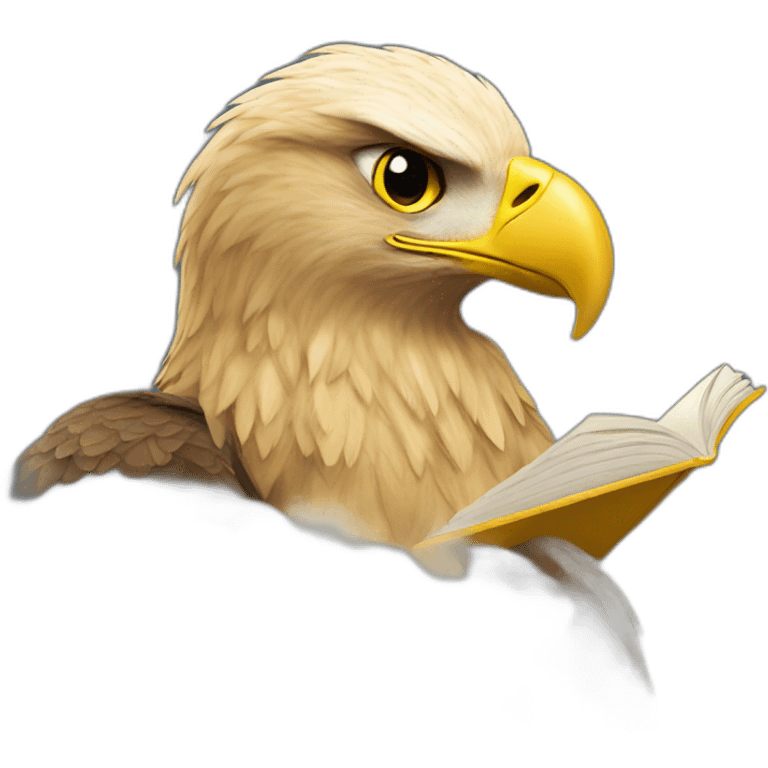 golden eagle reading emoji