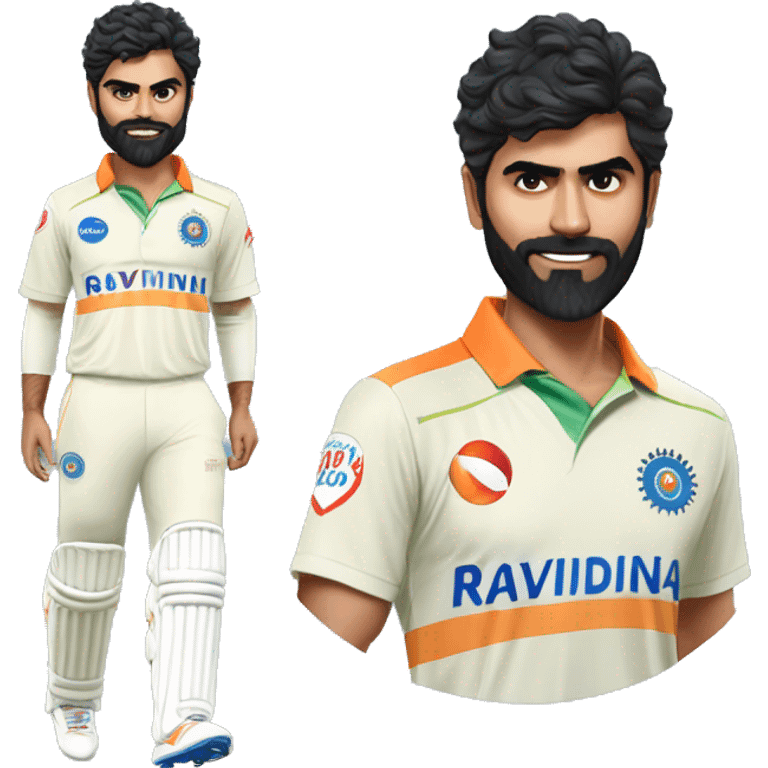 Ravindra jadeja in indian jersey number 8 emoji