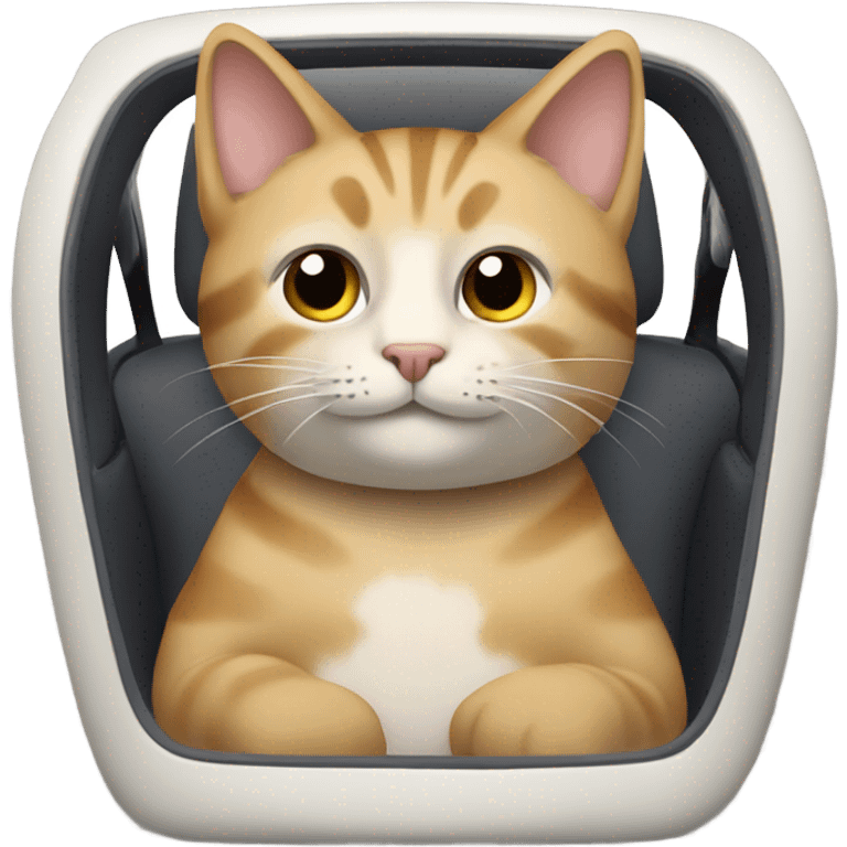 Car with a cat in it emoji