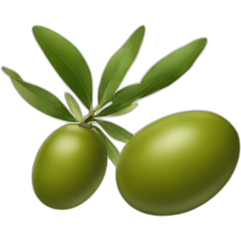 an olive touching an olive emoji