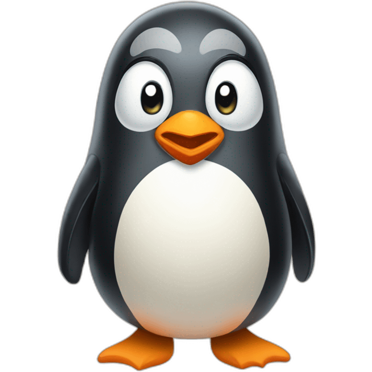 Penguin going to school emoji